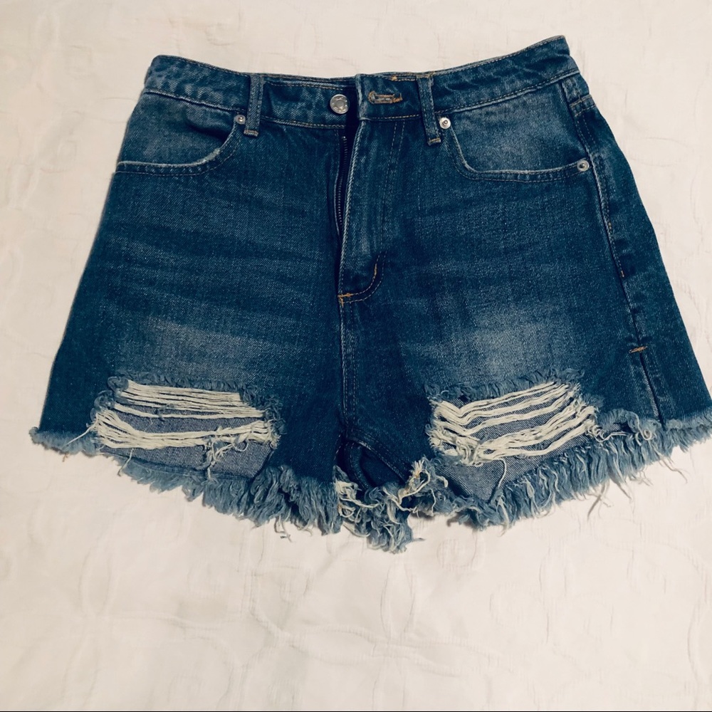 Medium Wash Jean Shorts